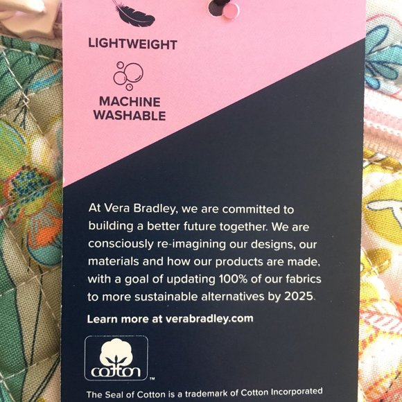 Vera Bradley Cotton Triple Zip Hipster Crossbody Purse - Picture 5 of 5